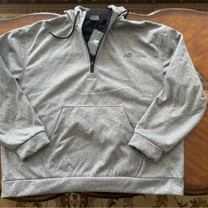 New Balance Heather Gray Pullover 1/4-Zip Hoodie